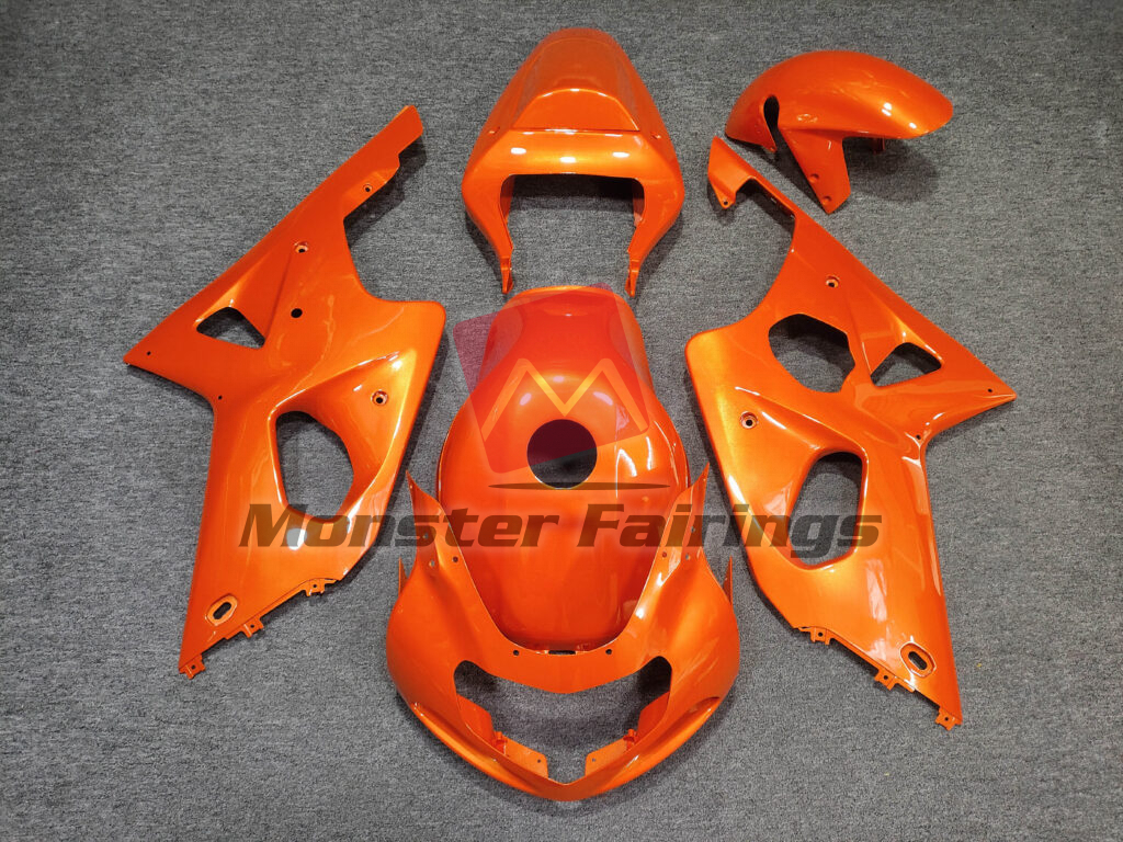 Suzuki GSXR 1000 2000 - 2002 Gloss Sunshine Orange ABS fairings - custom motorcycle bodywork kit by Monster Fairings