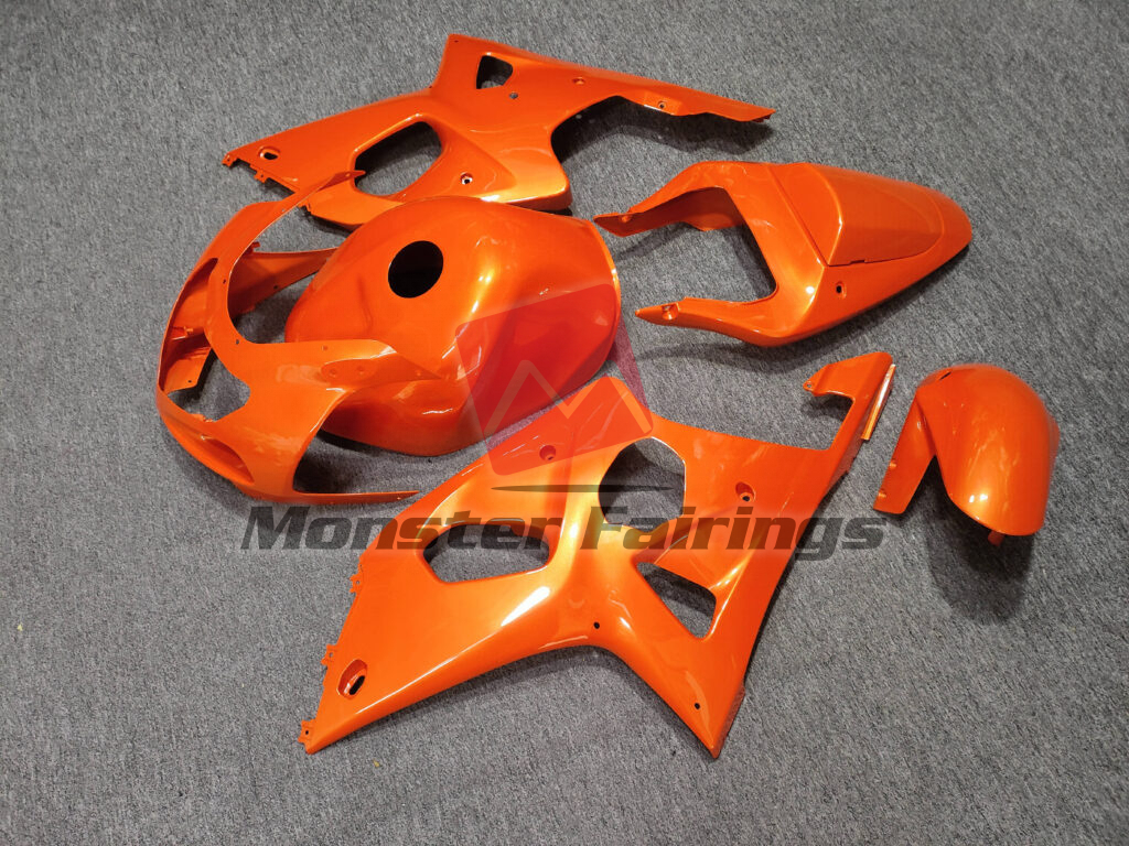 2000 - 2002 Suzuki GSXR 1000 Gloss Sunshine Orange fairing set - ABS injection, custom painted by Monster Fairings