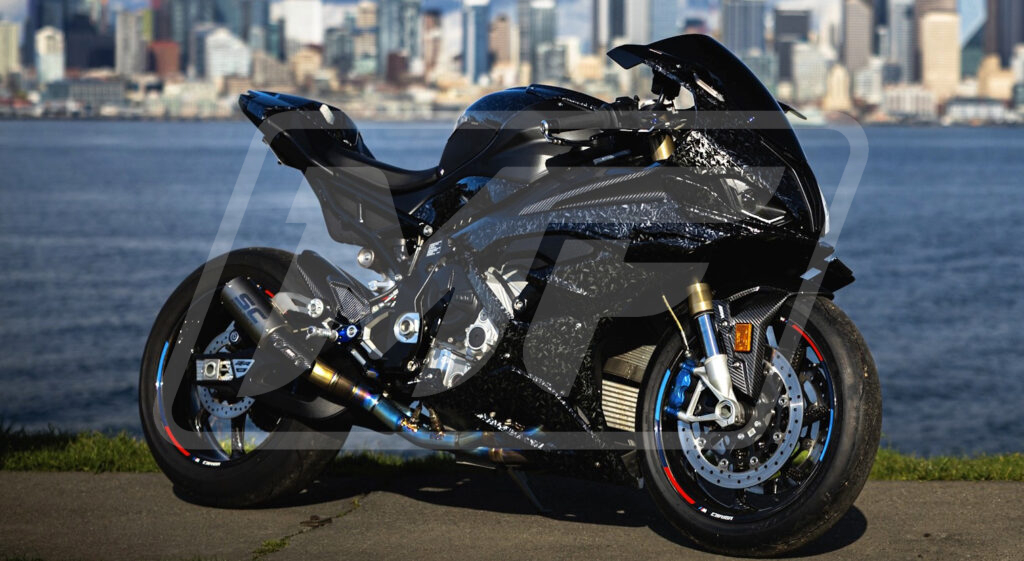 Gloss Forged Carbon Fiber Style ABS fairings for BMW S1000RR 2023 - 2024 - premium OEM fit kit by Monster Fairings