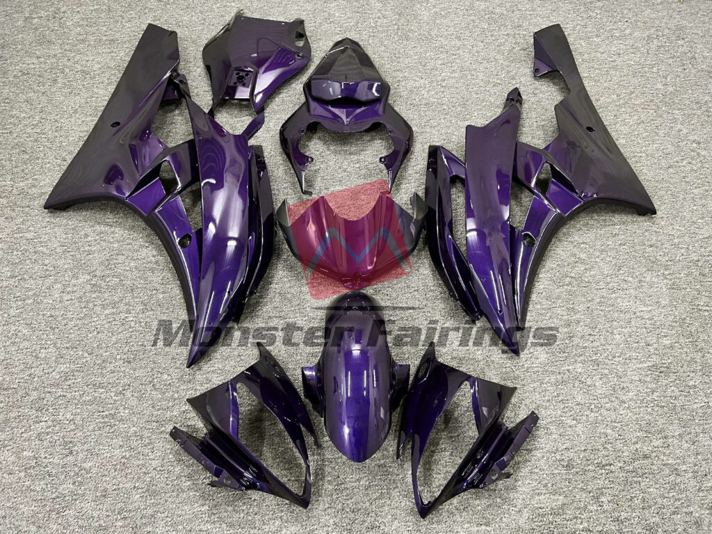 Yamaha R6 2006 - 2007 Gloss Purple ABS fairings - custom motorcycle bodywork kit by Monster Fairings
