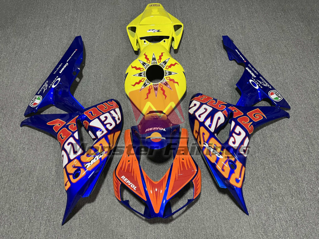 Honda CBR1000RR 2006 - 2007 Gloss Blue Rossi ABS fairings - custom motorcycle bodywork kit by Monster Fairings