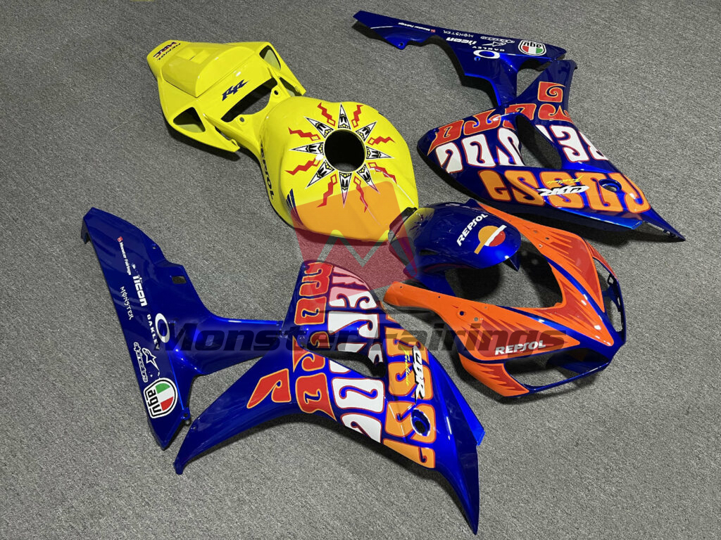Gloss Blue Rossi ABS fairings for Honda CBR1000RR 2006 - 2007 - premium OEM fit kit by Monster Fairings