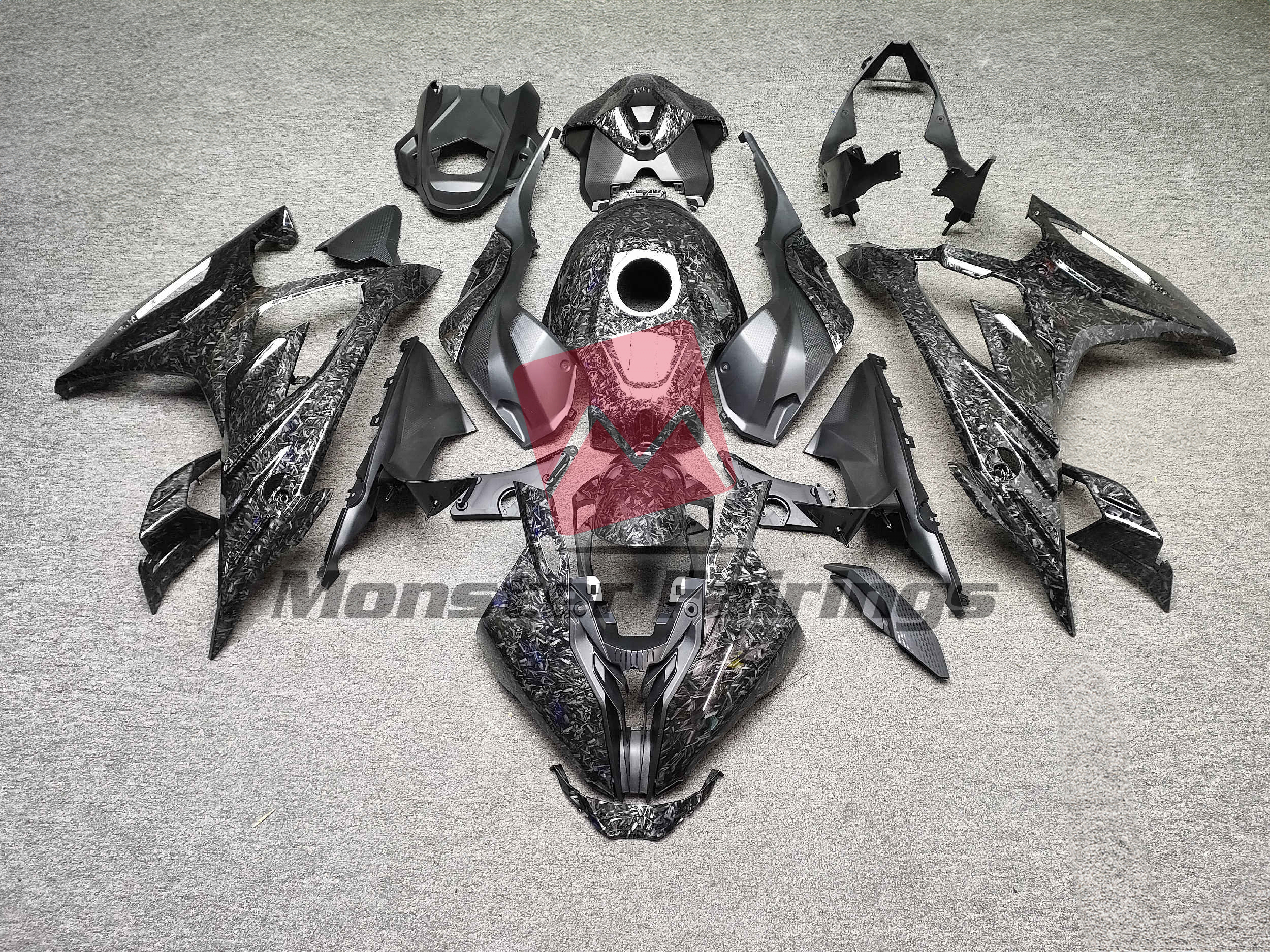 Gloss Forged Carbon Fiber Style - S1000RR 23-24 - Monster
