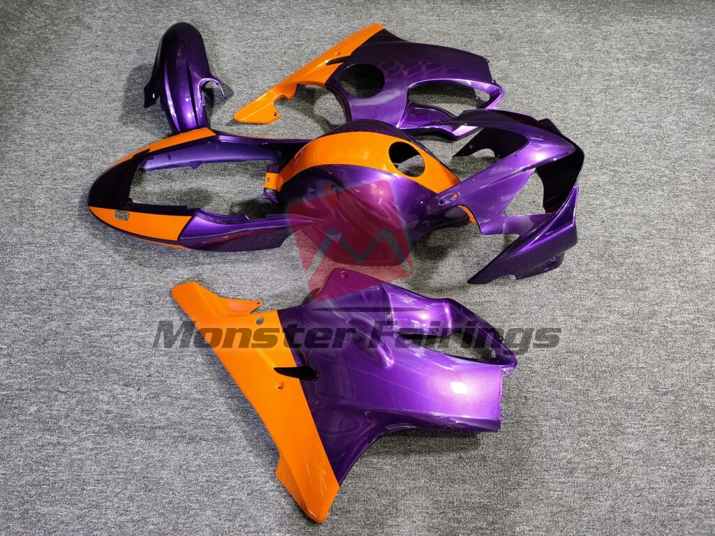 2004 - 2007 Honda CBR600F4i Gloss Purple & Orange fairing set - ABS injection, custom painted by Monster Fairings