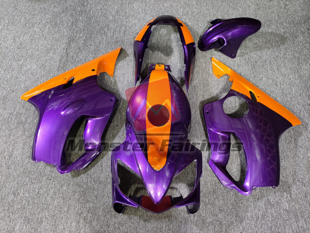 Honda CBR600F4i 2004 - 2007 Gloss Purple & Orange ABS fairings - custom motorcycle bodywork kit by Monster Fairings