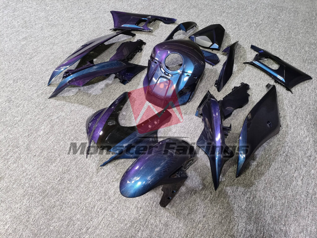 Gloss Purple & Blue Iridescent ABS fairings for Yamaha R3 2019 - 2021 - premium OEM fit kit by Monster Fairings