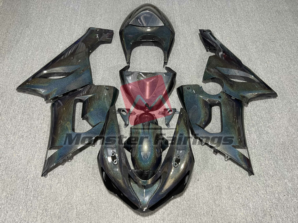 Kawasaki ZX6R 2005 - 2006 Gloss Metallic Nebula ABS fairings - custom motorcycle bodywork kit by Monster Fairings