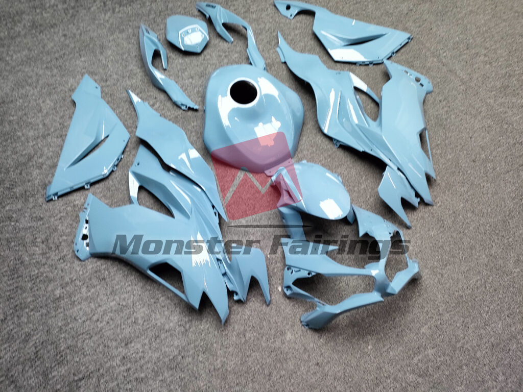 Kawasaki ZX6R custom ABS fairings 2019 - 2023 in Gloss Light Blue - durable replacement kit, Monster Fairings