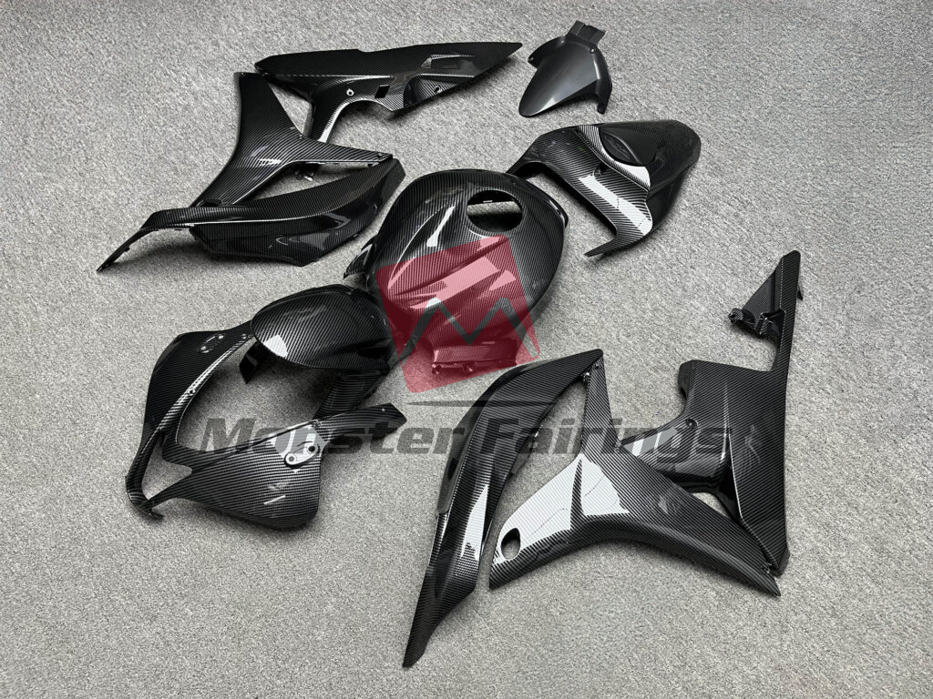 Gloss Carbon Fiber Style ABS fairings for Honda CBR600RR 2007 - 2008 - premium OEM fit kit by Monster Fairings
