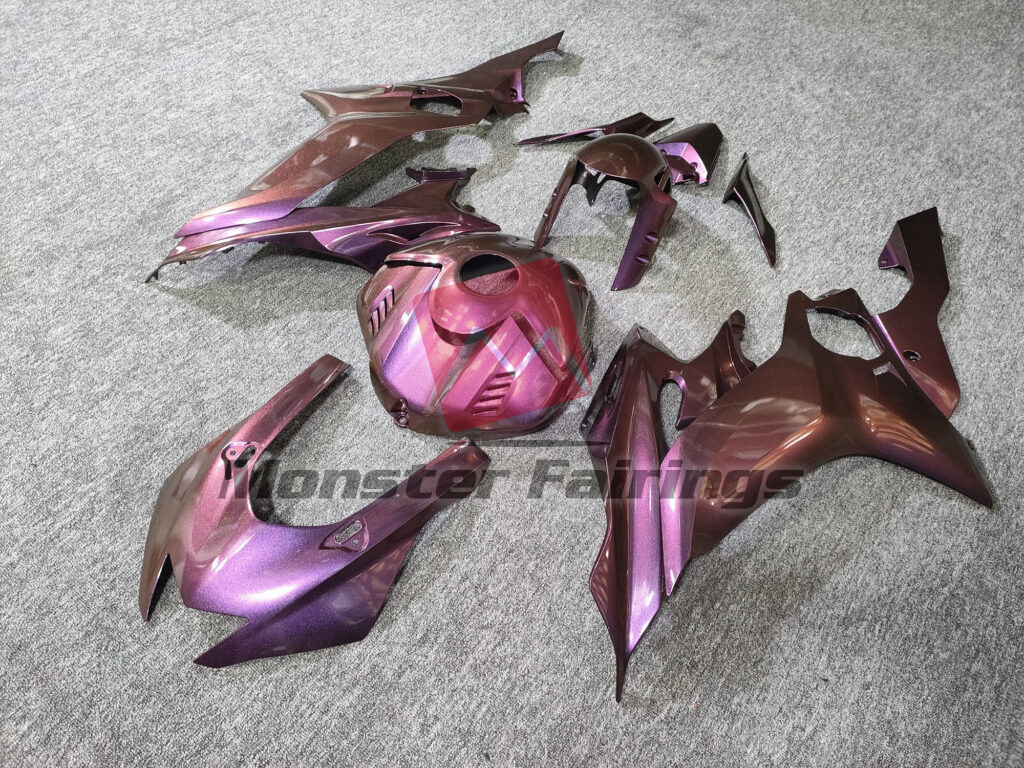 Yamaha R6 2017 - 2022 Gloss Metallic Magenta ABS fairings - custom motorcycle bodywork kit by Monster Fairings
