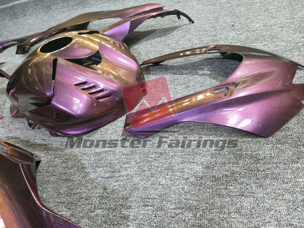 2017 - 2022 Yamaha R6 Gloss Metallic Magenta fairing set - ABS injection, custom painted by Monster Fairings