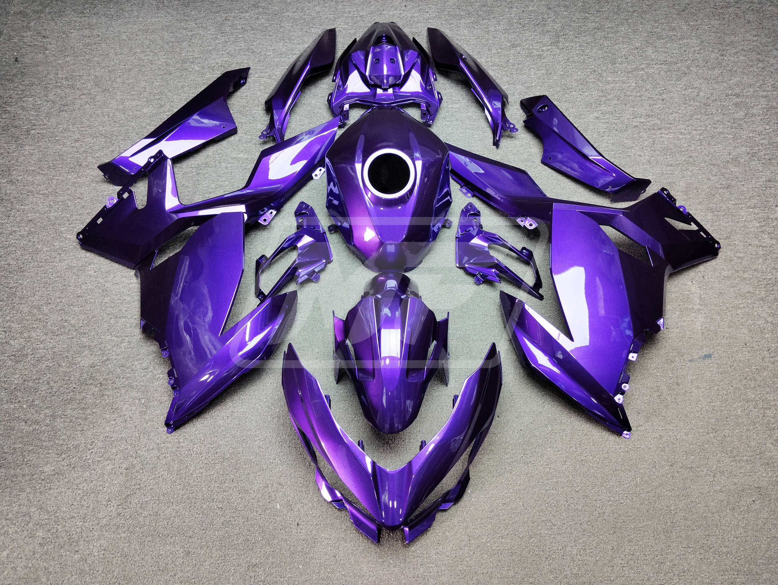 Kawasaki Ninja 400 2018-2024 Gloss New York Purple ABS Fairings