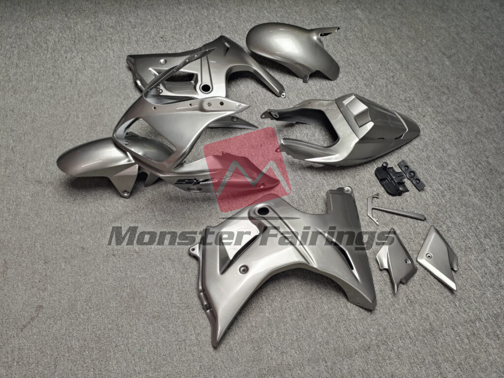 2003 - 2011 Suzuki SV650 Gloss Silver fairing set - ABS injection, custom painted by Monster Fairings