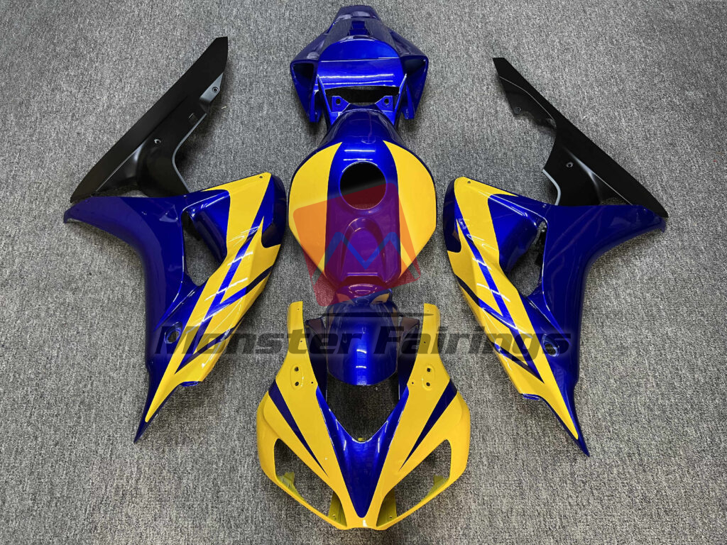 Honda CBR1000RR 2006 - 2007 Gloss Blue Yellow ABS fairings - custom motorcycle bodywork kit by Monster Fairings