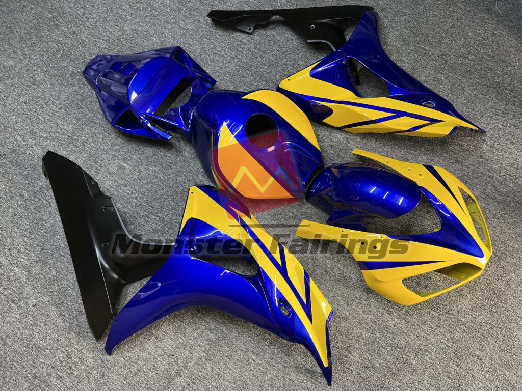 Gloss Blue Yellow ABS fairings for Honda CBR1000RR 2006 - 2007 - premium OEM fit kit by Monster Fairings