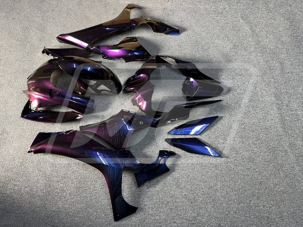 Yamaha R1 custom ABS fairings 2020 - 2025 in Gloss Purple Iridescent - durable replacement kit, Monster Fairings