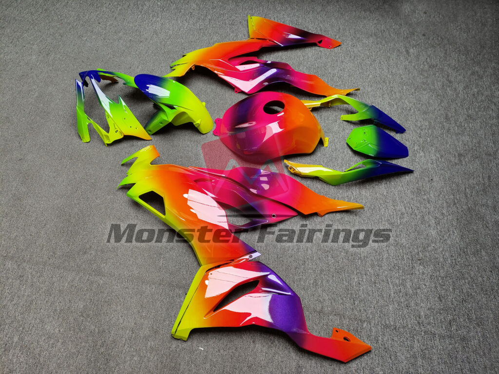 Monster Fairings ABS fairing kit for Kawasaki ZX6R 2019 - 2023 - Gloss Rainbow, precise OEM fit