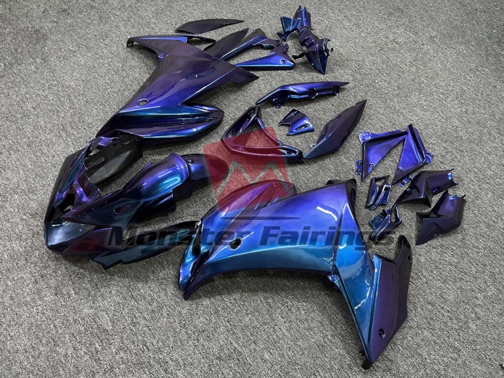 Gloss Iridescent Purple ABS fairings for Yamaha FZ6R 2009 - 2015 - premium OEM fit kit by Monster Fairings