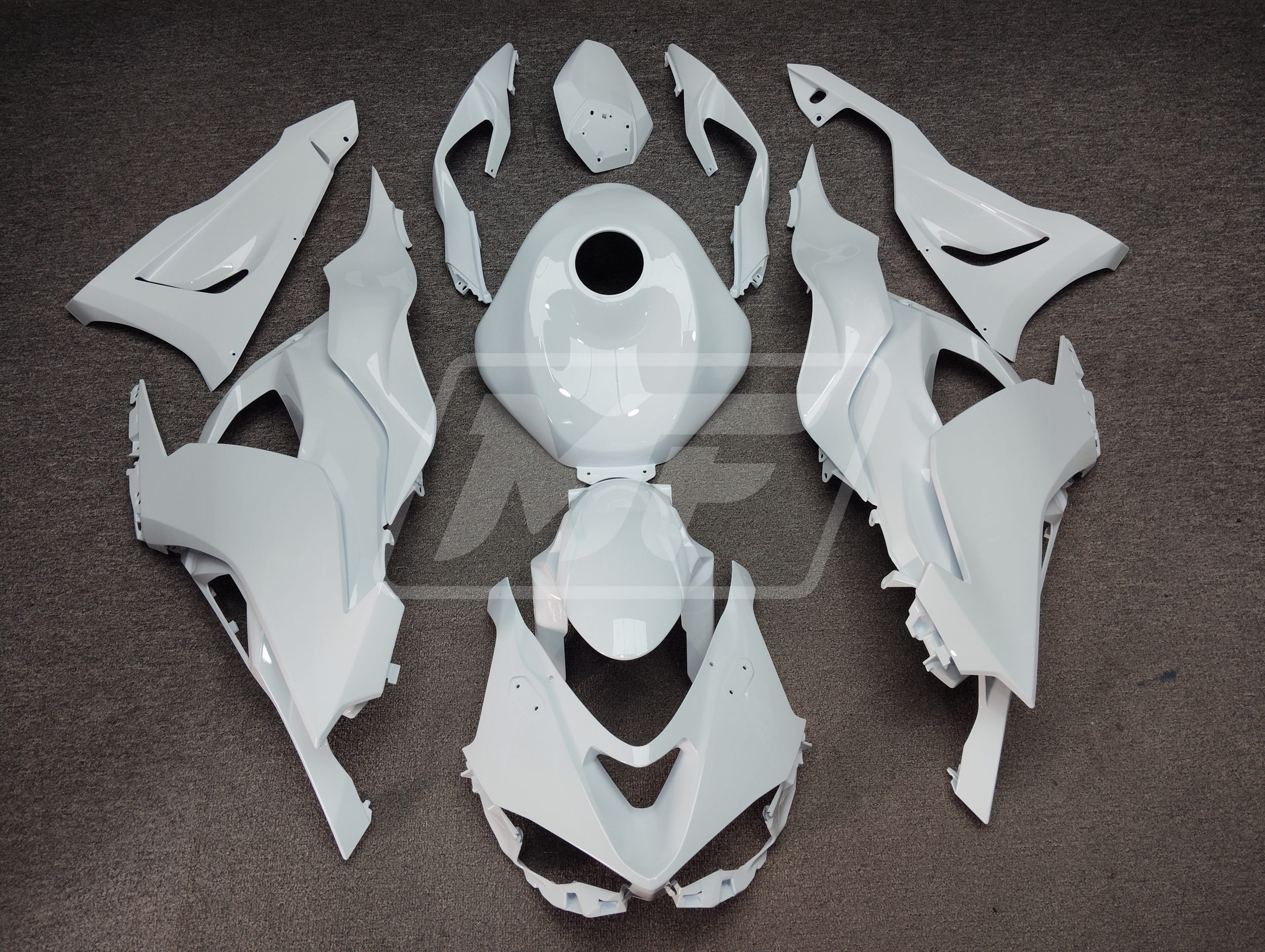 Kawasaki ZX6R 2024-2025 Gloss White ABS Fairings | Monster