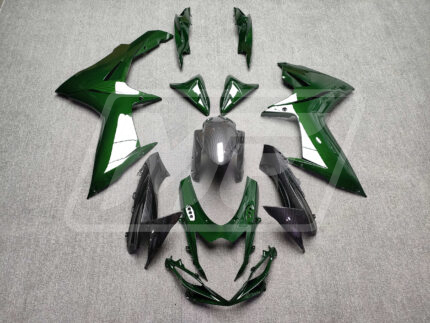 Suzuki GSXR 600-750 2011-2026 Gloss Green & Black Carbon Fiber Style ABS Fairings | Monster Fairings