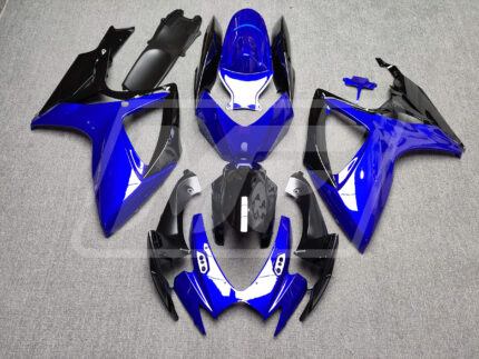 Suzuki GSXR 600-750 2006-2007 Gloss Black & Blue ABS Fairings | Monster Fairings