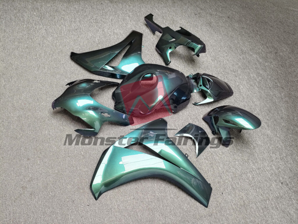 2008 - 2011 Honda CBR1000RR Gloss Dark Green Gradient fairing set - ABS injection, custom painted by Monster Fairings