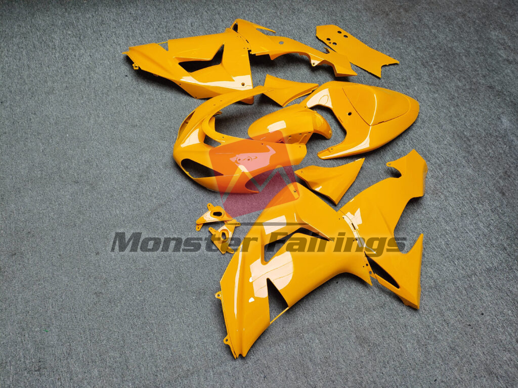 Kawasaki ZX10R custom ABS fairings 2006 - 2007 in Gloss Yellow Plain - durable replacement kit, Monster Fairings
