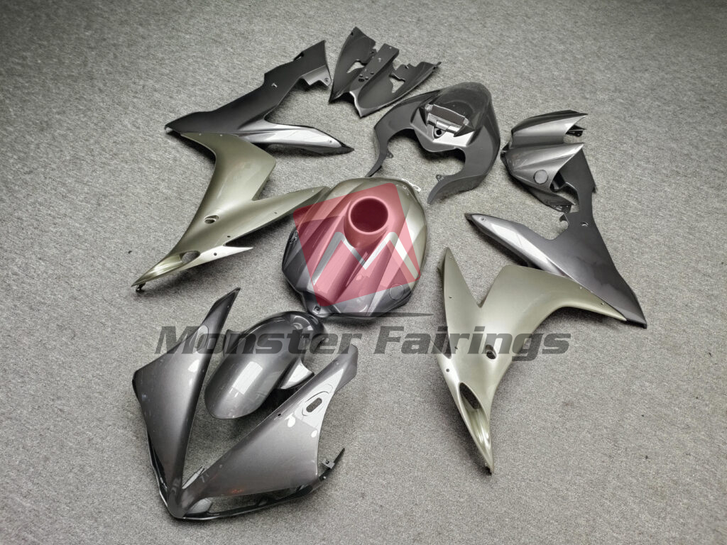 Gloss Dark Gray & Silver ABS fairings for Yamaha R1 2004 - 2006 - premium OEM fit kit by Monster Fairings