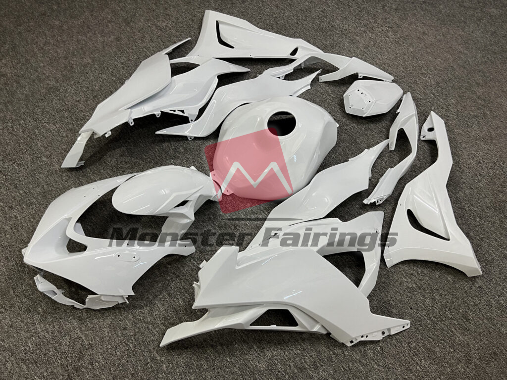 Gloss White ABS fairings for Kawasaki ZX6R 2024 - 2025 - premium OEM fit kit by Monster Fairings