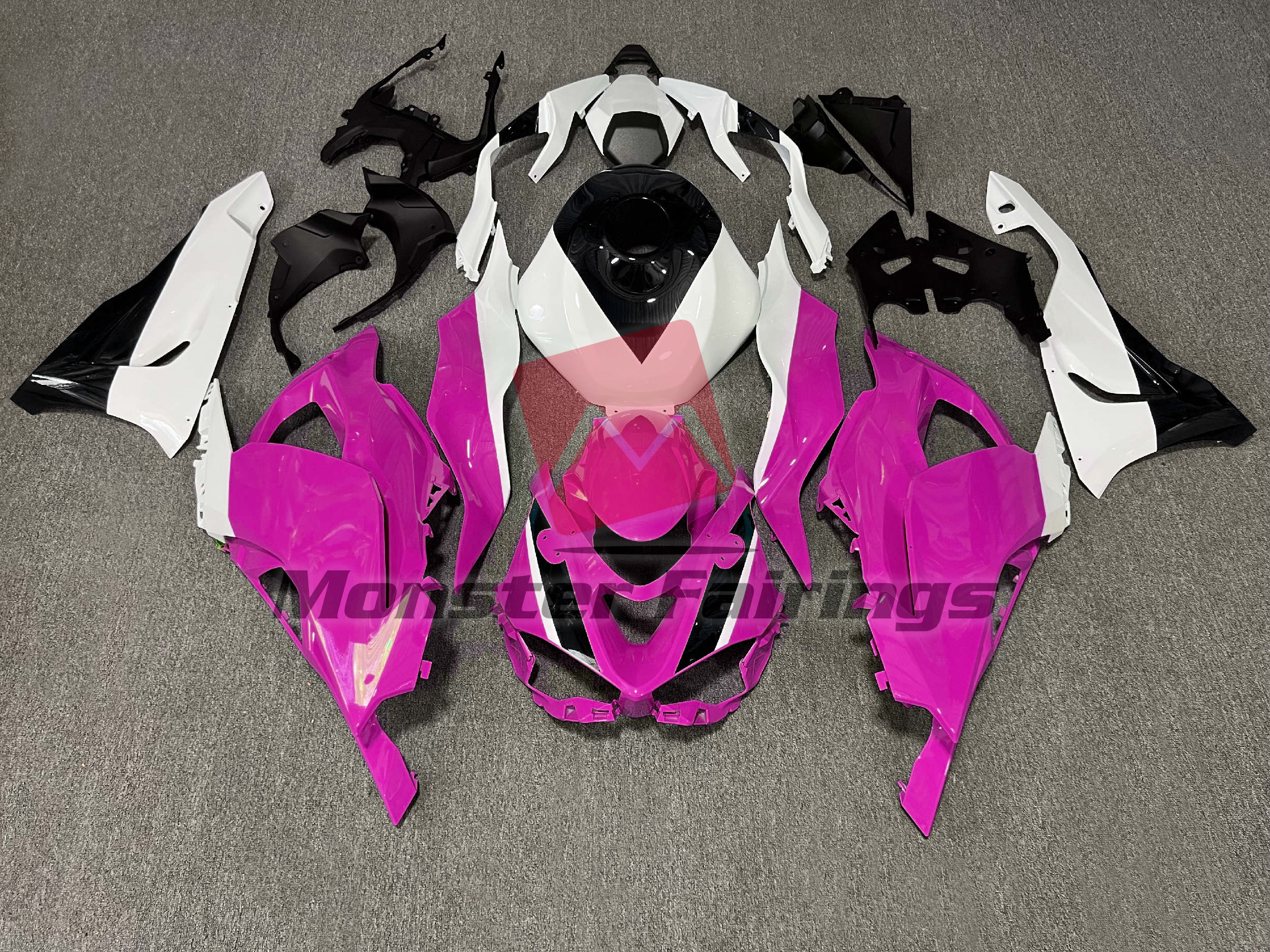 モンスタージャック Kawasaki ZX6R 2024-2026 Gloss Black & Purple Split ABS