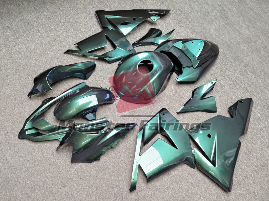 Kawasaki ZX10R custom ABS fairings 2004 - 2005 in Gloss Emerald Green - durable replacement kit, Monster Fairings