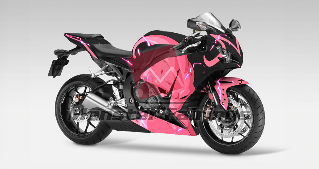 Gloss Black & Pink Anime ABS fairings for Honda CBR1000RR 2012 - 2016 - premium OEM fit kit by Monster Fairings