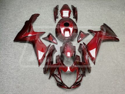 Suzuki GSXR 600-750 2011-2025 Gloss Red Carbon Fiber Style ABS Fairings | Monster Fairings