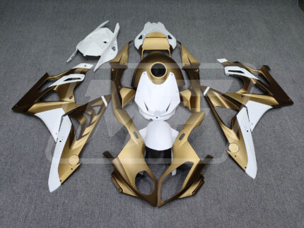 BMW S1000RR 2009-2014 Matte Bronze With White ABS Fairings | Monster Fairings