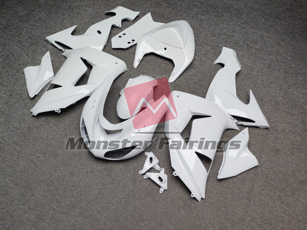 Gloss White Plain ABS fairings for Kawasaki ZX10R 2006 - 2007 - premium OEM fit kit by Monster Fairings