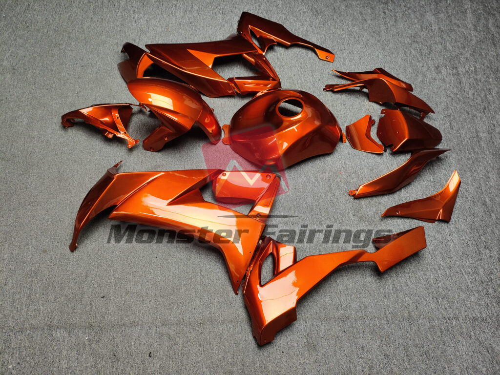2008 - 2010 Kawasaki ZX10R Gloss Burnt Orange fairing set - ABS injection, custom painted by Monster Fairings