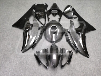 Yamaha R6 2008-2016 Gloss Carbon Fiber Style With Black ABS Fairings | Monster Fairings