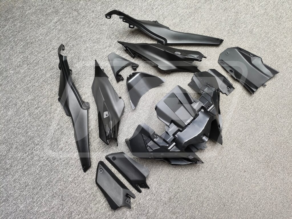 Yamaha R7 2021 - 2025 ABS fairings, Gloss Gun Metal Grey Gold - high - quality motorcycle kit by Monster Fairings