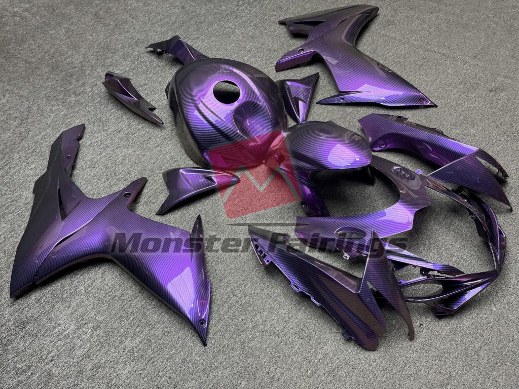 Gloss Purple Carbon Fiber Style ABS fairings for Suzuki GSXR 600 - 750 2011 - 2025 - premium OEM fit kit by Monster Fairings