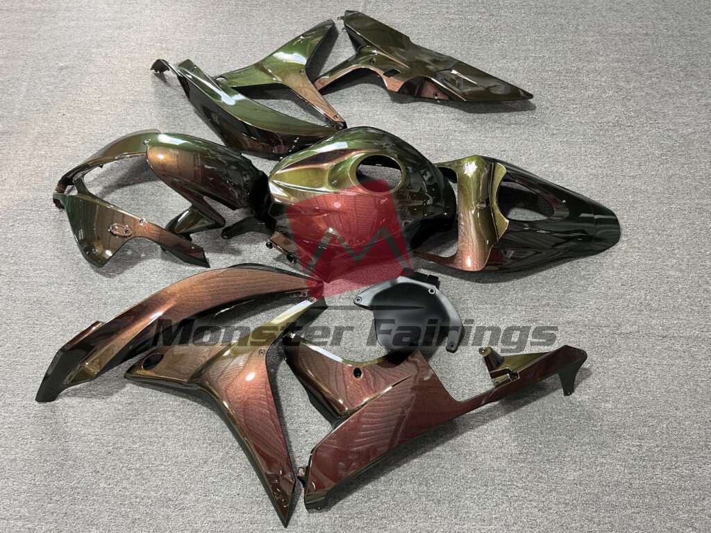 2009 - 2012 Honda CBR600RR Gloss Pearl Bronze Gradient fairing set - ABS injection, custom painted by Monster Fairings