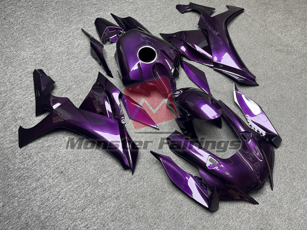 Yamaha R1 custom ABS fairings 2020 - 2025 in Gloss Deep Purple - durable replacement kit, Monster Fairings