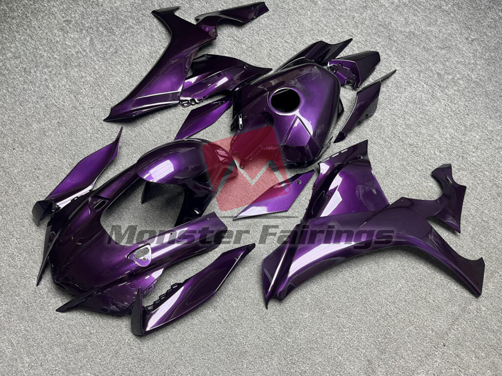 Gloss Deep Purple ABS fairings for Yamaha R1 2020 - 2025 - premium OEM fit kit by Monster Fairings