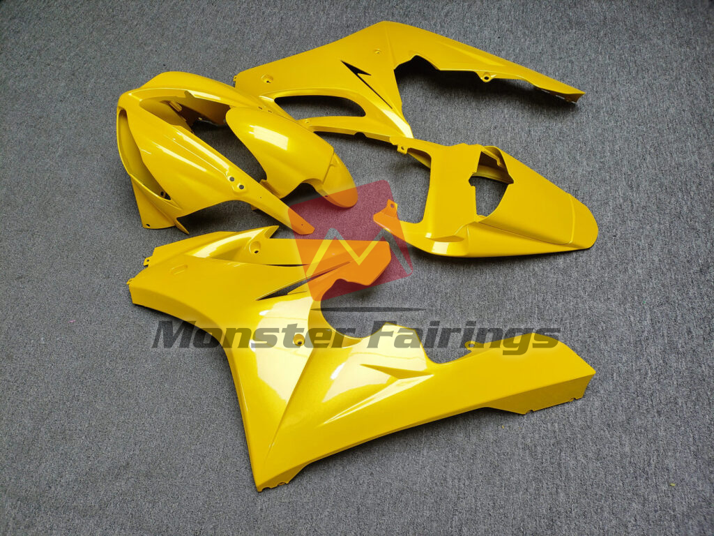 2009 - 2012 Triumph Daytona 675 Gloss Yellow fairing set - ABS injection, custom painted by Monster Fairings