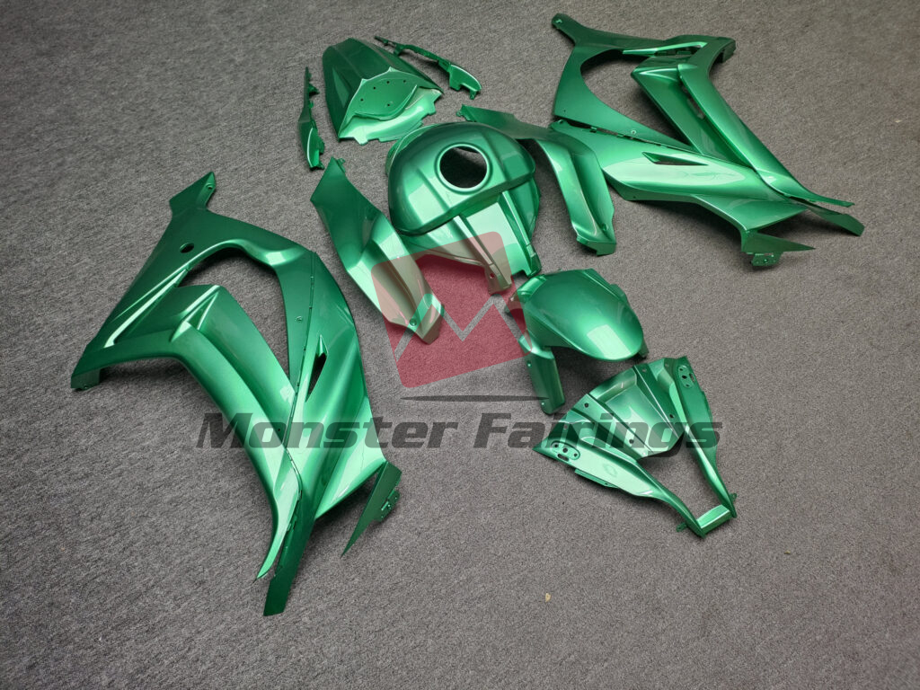 Kawasaki ZX10R custom ABS fairings 2011 - 2015 in Gloss Emerald Green - durable replacement kit, Monster Fairings