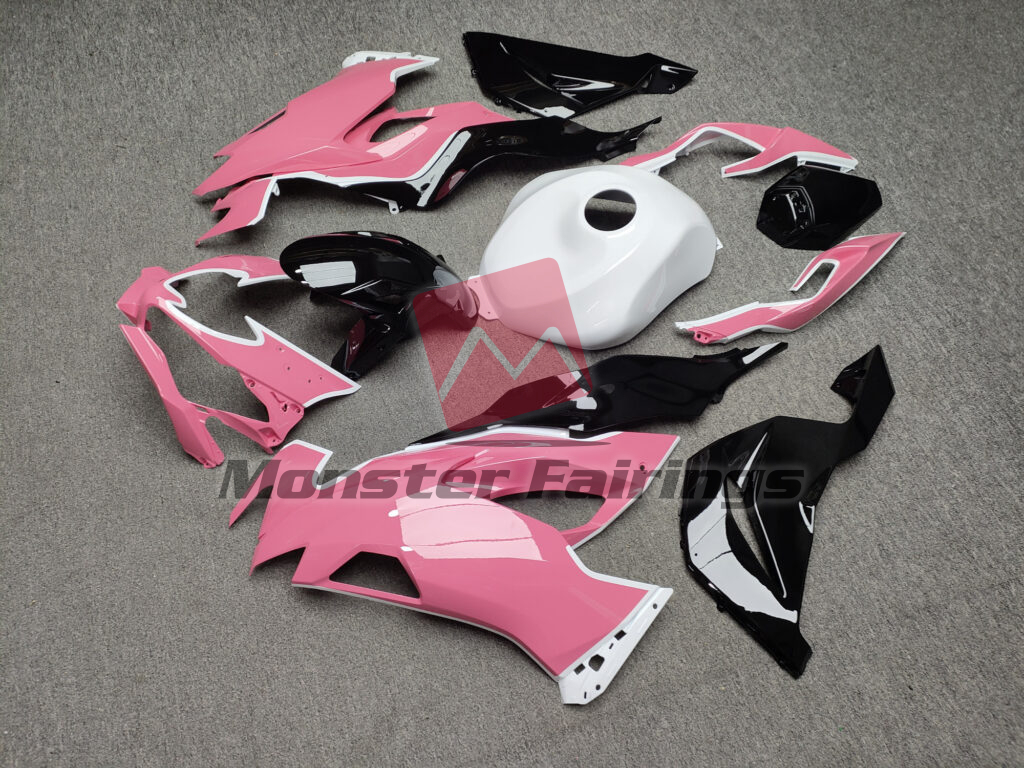 Monster Fairings ABS fairing kit for Kawasaki ZX6R 2019 - 2023 - Gloss Pink With White & Black, precise OEM fit