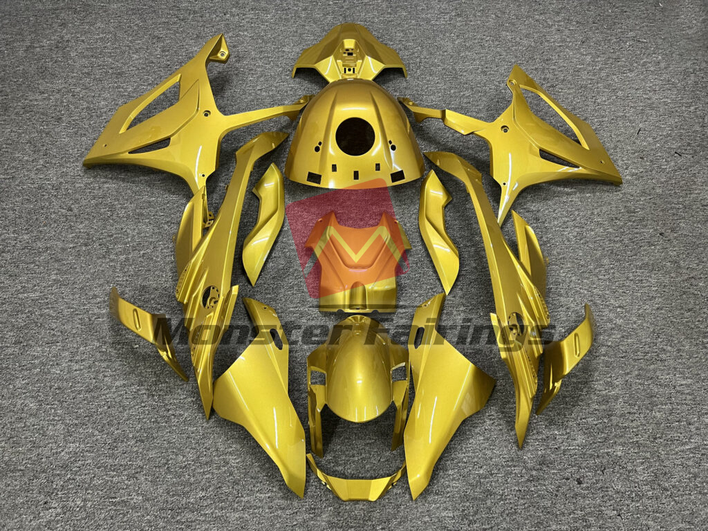 BMW S1000RR 2023 - 2024 Gloss Gold ABS fairings - custom motorcycle bodywork kit by Monster Fairings