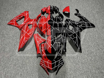 Yamaha R7 2021-2025 Gloss Red & Black With White Pattern Split ABS Fairings | Monster Fairings