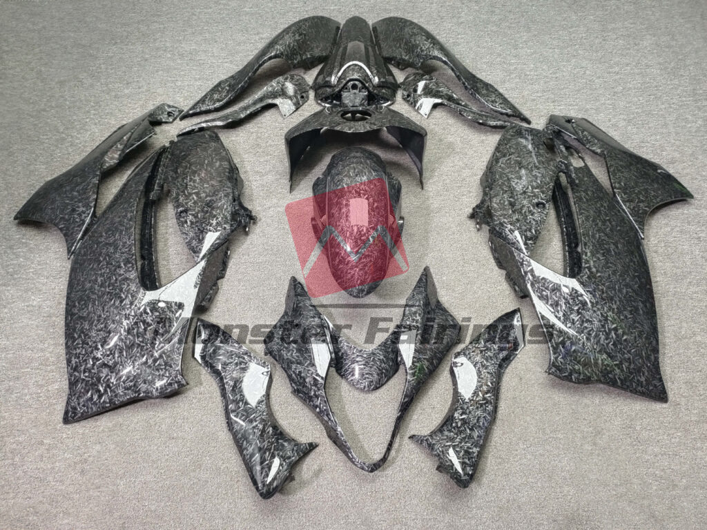 Suzuki GSXR 1300 2021 - 2025 Gloss Forged Carbon Fiber Style ABS fairings - custom motorcycle bodywork kit by Monster Fairings