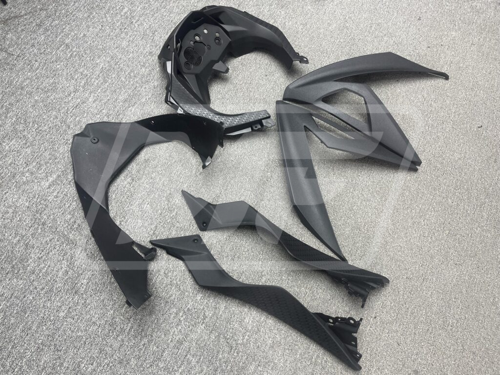 Kawasaki Ninja 300 2013 - 2022 ABS fairings, Gloss Purple & Blue Iridescent & Black Shattered - high - quality motorcycle kit by Monster Fairings