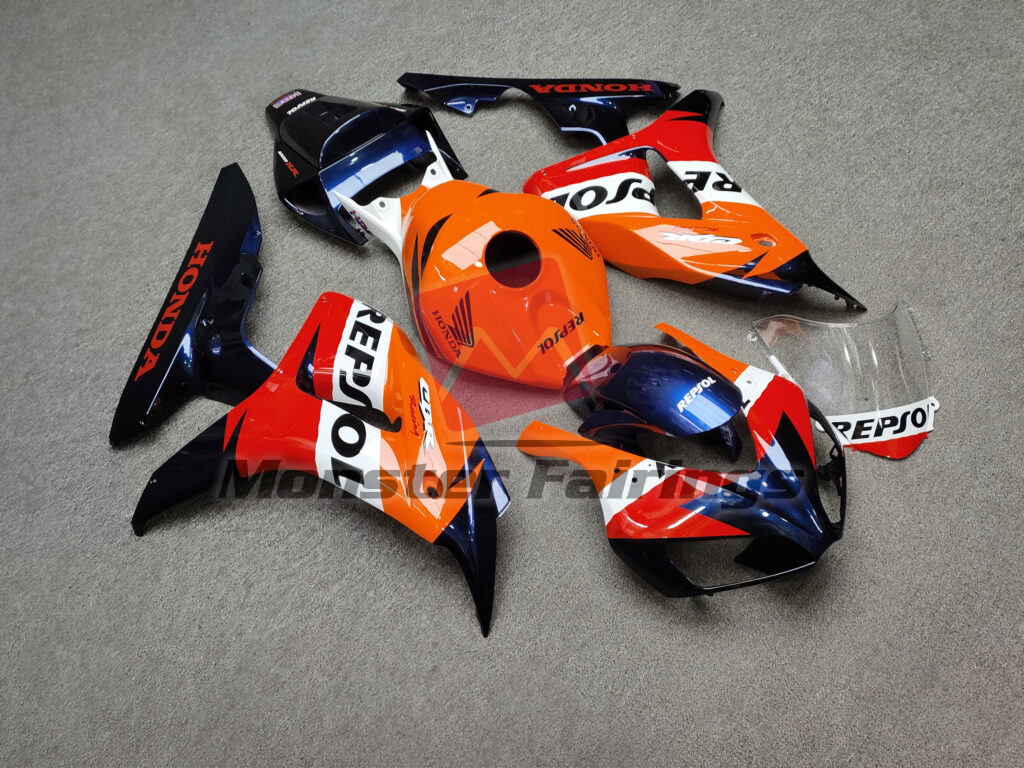 Honda CBR1000RR custom ABS fairings 2006 - 2007 in Gloss Dark Blue Repsol - durable replacement kit, Monster Fairings